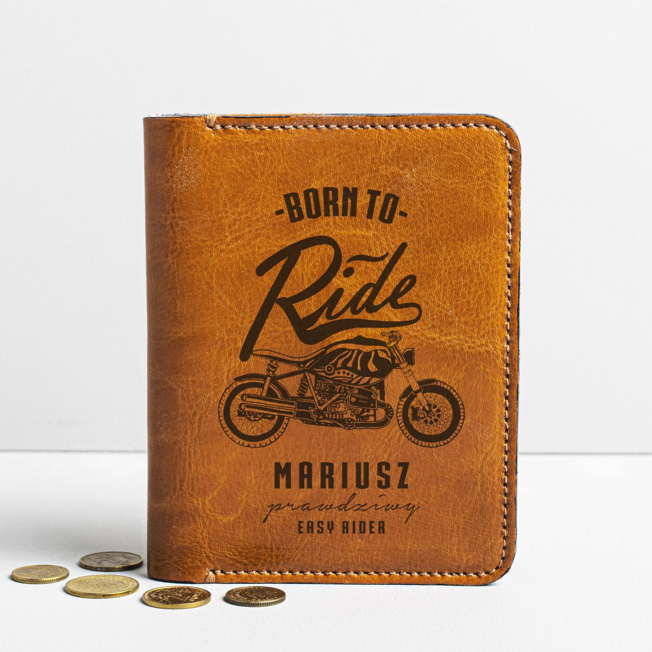 Portfel dla motocyklisty - Born To Ride prezent dla motocyklisty prezent dla fana motocykli