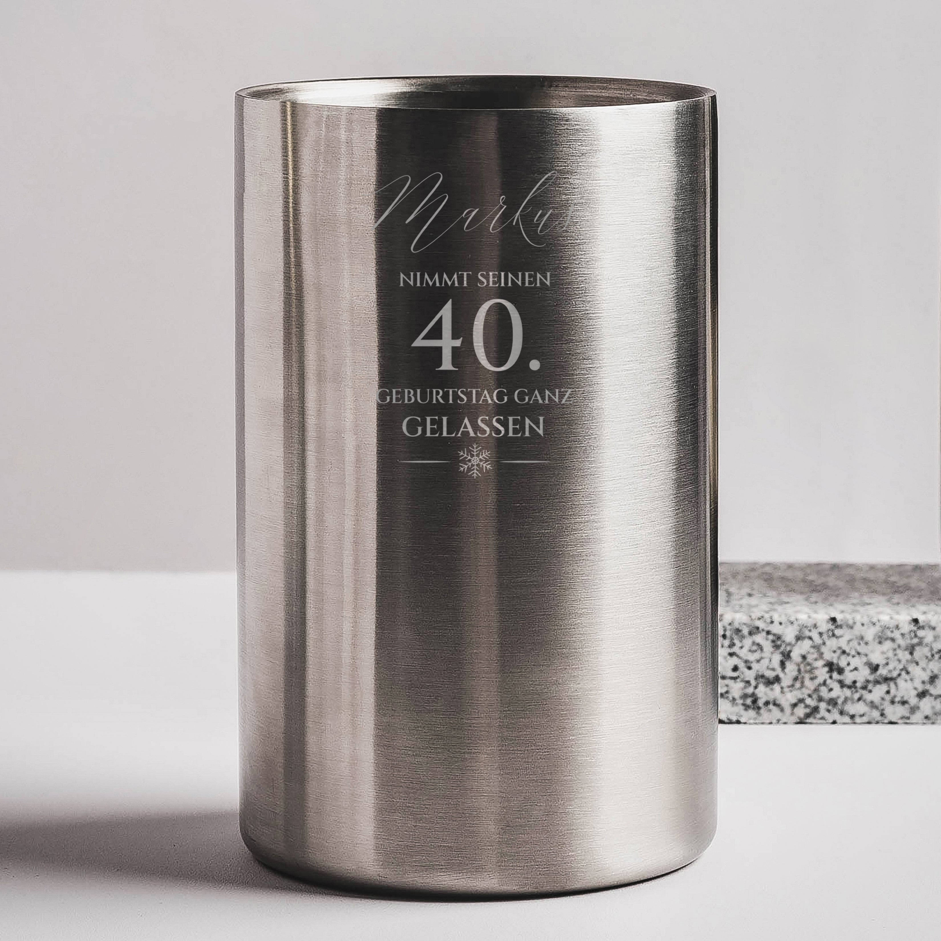 Gravierter Getränkekühler GESCHENK ZUM 40. GEBURTSTAG FÜR IHN