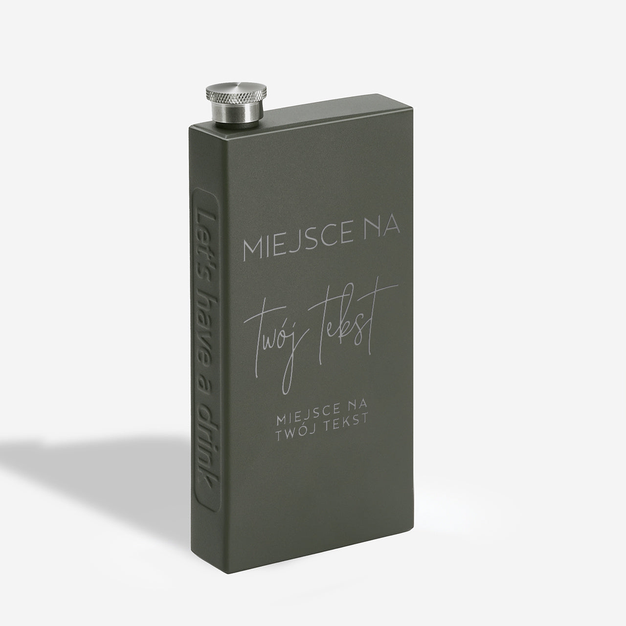 Grawerowana piersiówka z własnym tekstem oryginalny prezent dla mężczyzny personalizowana piersiówka dla niego