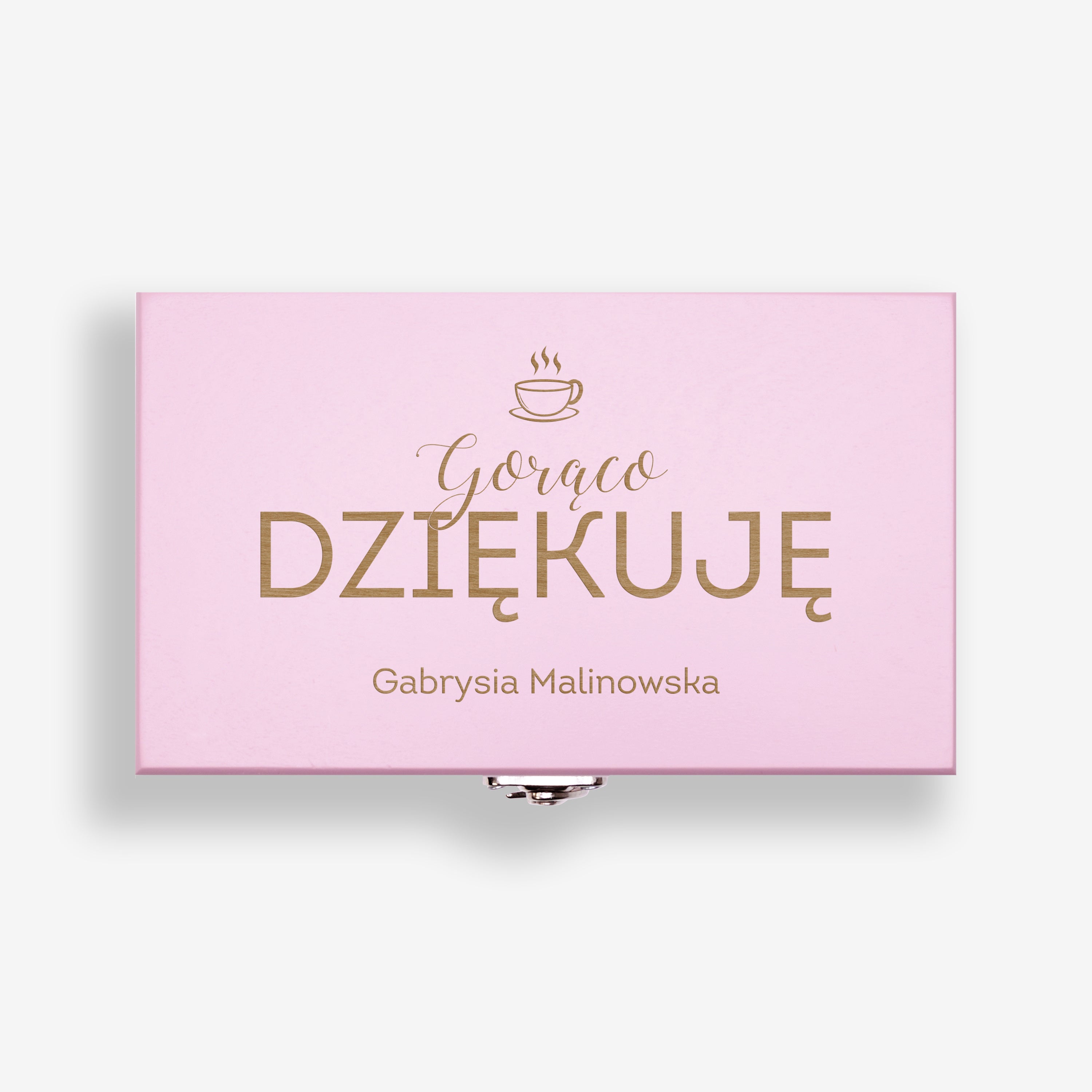 Zestaw herbat w skrzynce różowej - Podziękowanie prezent na podziękowanie prezent z herbatą