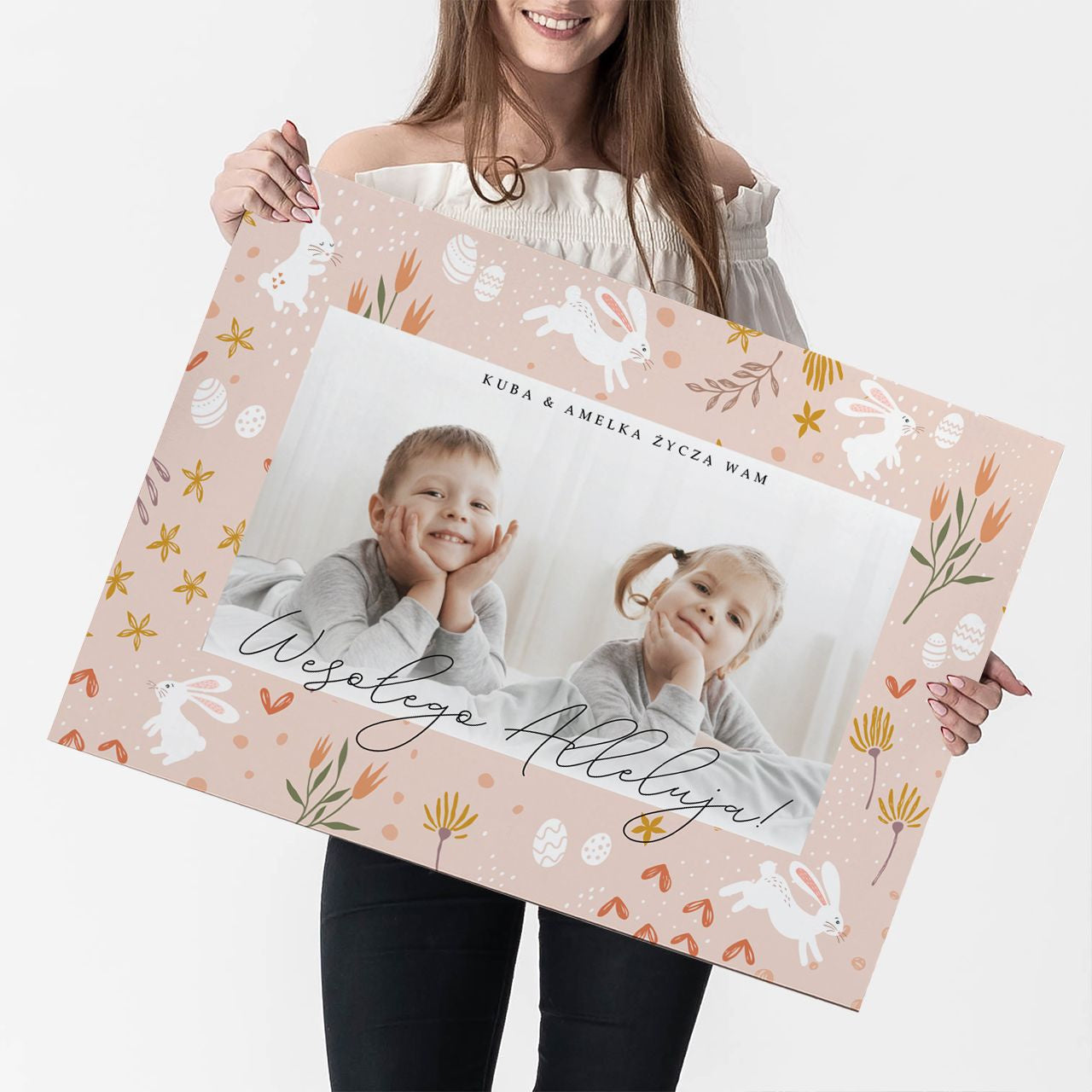 Kartka na Wielkanoc - kartka z życzeniami na Wielkanoc XXL