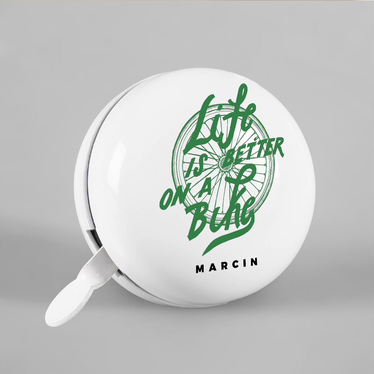 Dzonek rowerowy z personalizacją - life is better on a bike