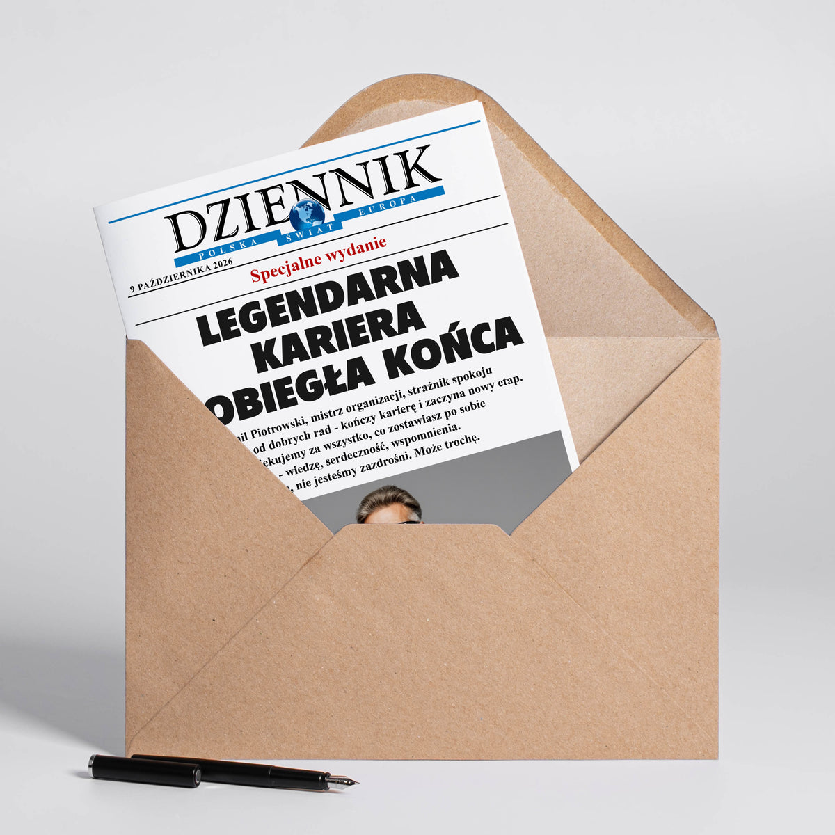 Personalizowana kartka a4 - upominek z okazji emerytury