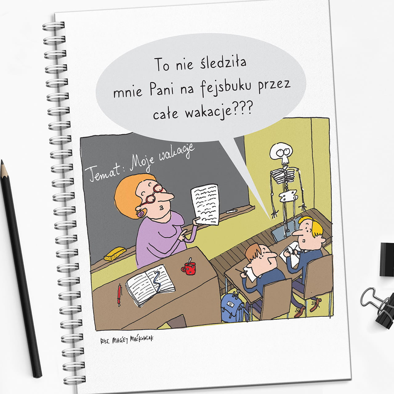 Śmieszny pamiętnik na prezent dla ucznia