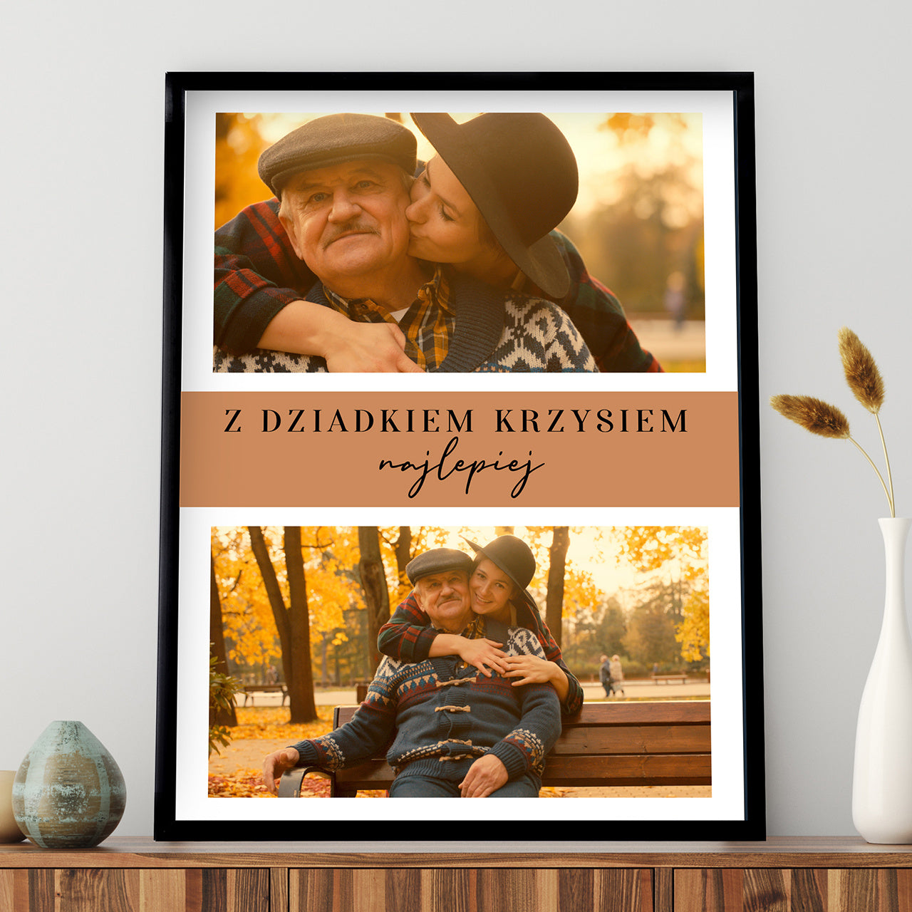 Plakat ze zdjęciami na Dzień Dziadka