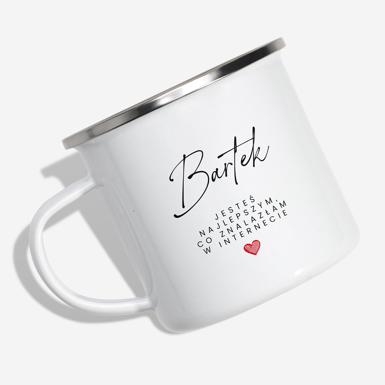 Emaliowany kubek na Dzień Chłopaka - prezent dla ukochanego kubek emaliowany prezent na Dzień Chłopaka