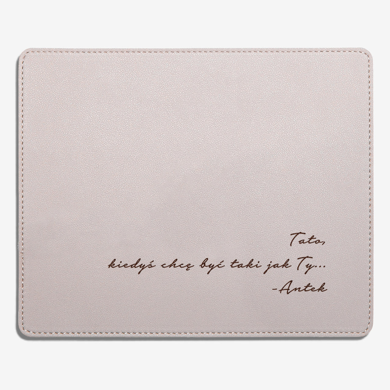 Beżowa podkładka na biurko - personalizowany prezent dla taty do biura