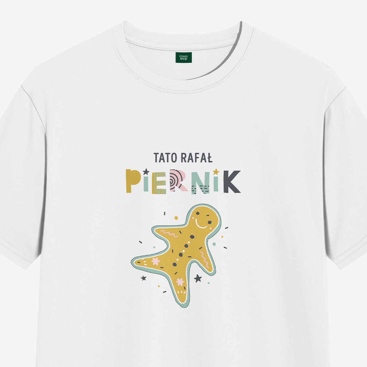 Koszulka personalizowana na Święta dla taty Piernik - M