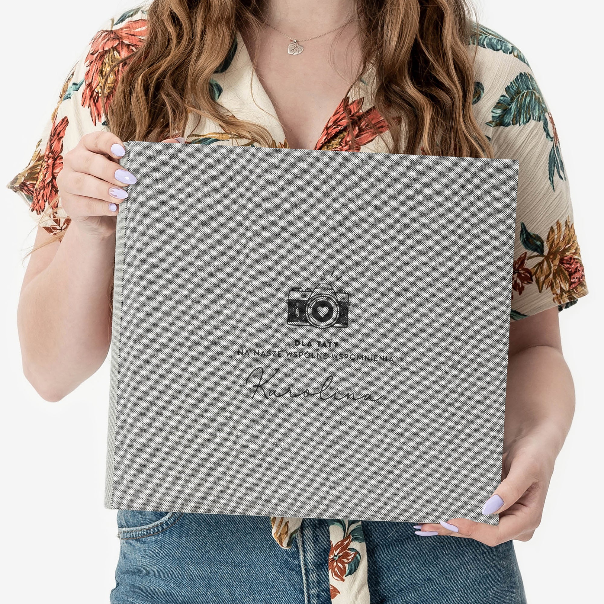 Duży album personalizowany dla taty prezent dla taty prezent na dzień taty album na zdjęcia personalizowany album