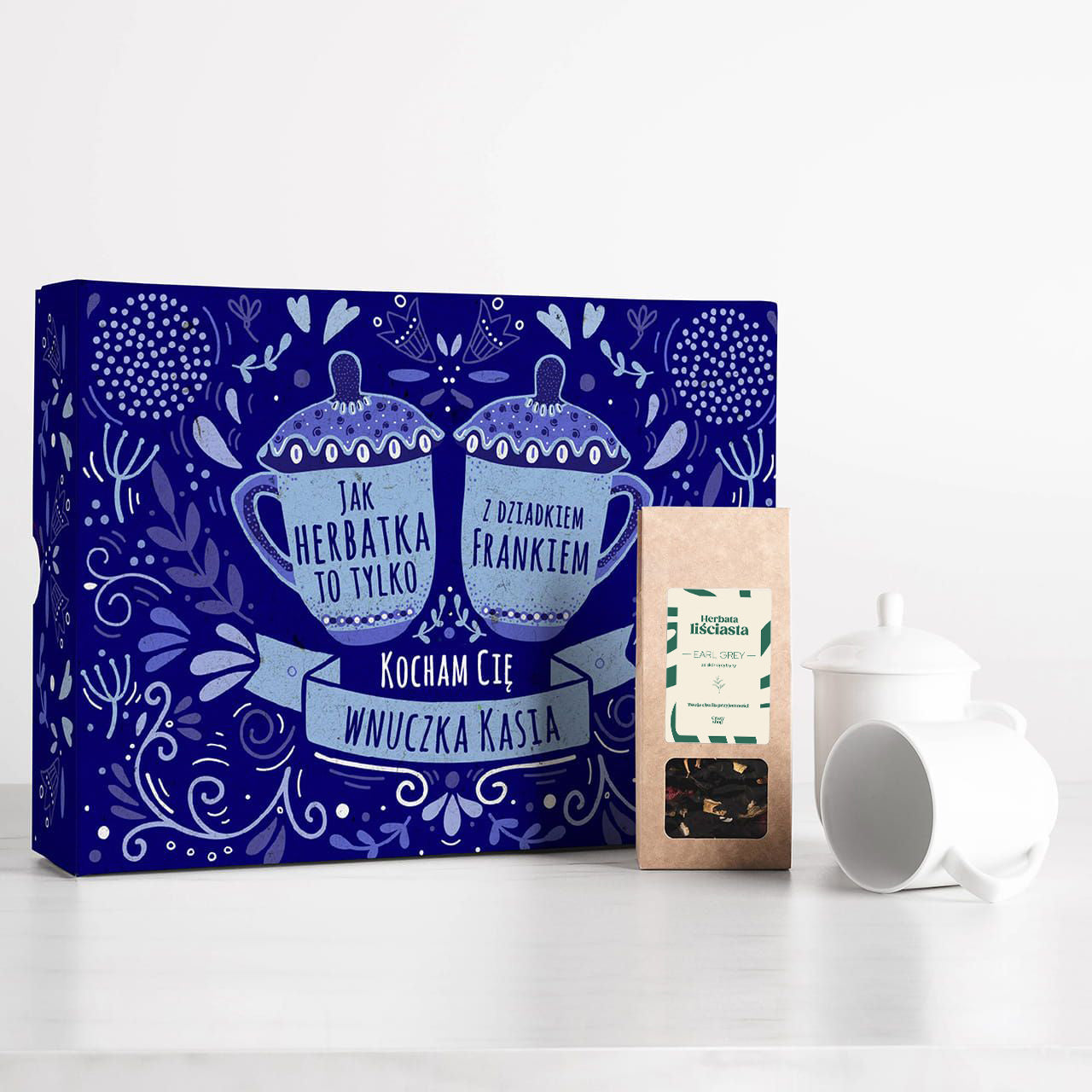 Zestaw prezentowy dla dziadka - zaparzacz z herbatą