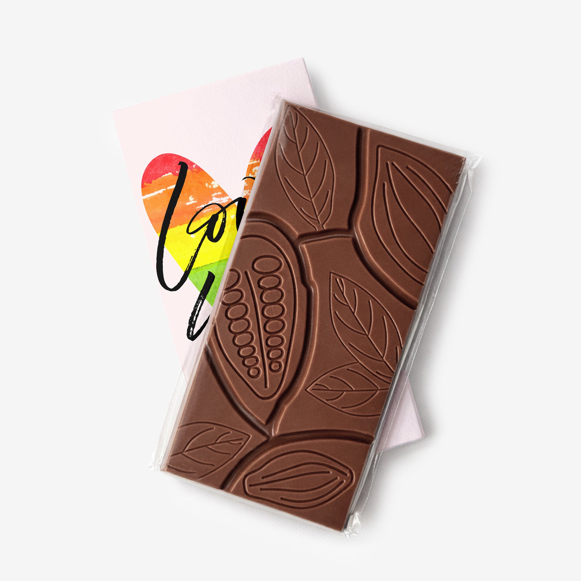 Personalizowana czekolada walentynkowa - Rainbow Love - drobiazg na walentynki