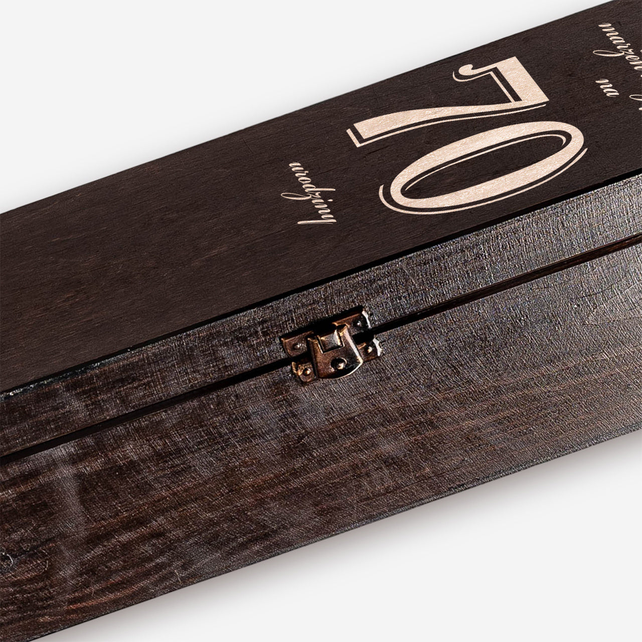 Grawerowana skrzynka na whisky - prezent z okazji 70 urodzin elegancki prezent dla mężczyzny
