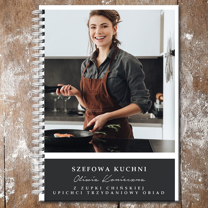 Personalizowany notes dla kucharki praktyczny prezent dla kucharki notes ze zdjęciem