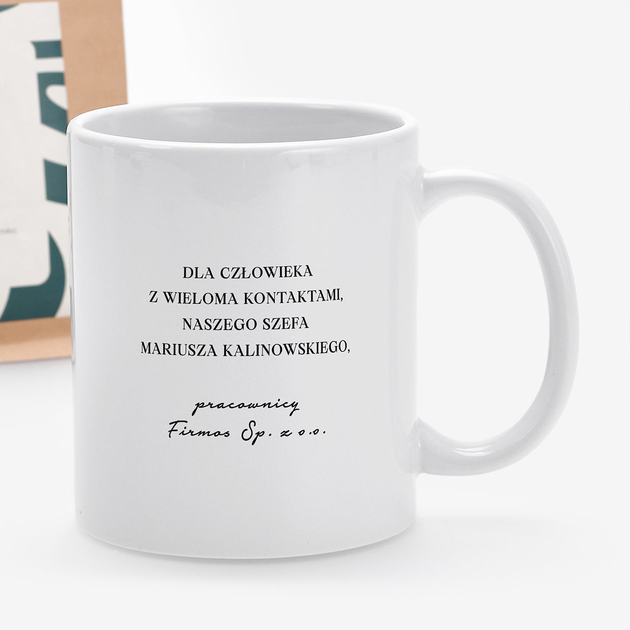 Kawa i kubek na prezent - Liczą Się Kontakty - prezent urodzinowy dla szefa zestaw prezentowy