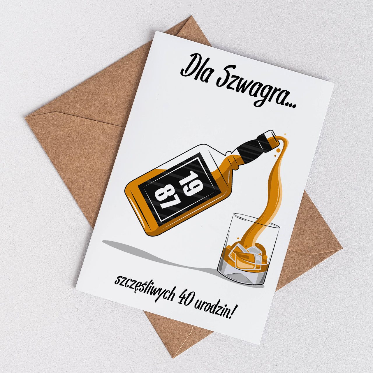 Kartka dla niego na 40 urodziny prezent na 40 urodziny dla niego kartka na 40 urodziny personalizowana kartka