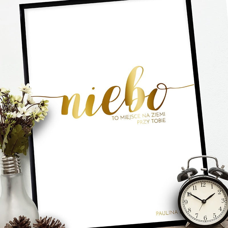Plakat ze złoceniem - prezent dla ukochanej