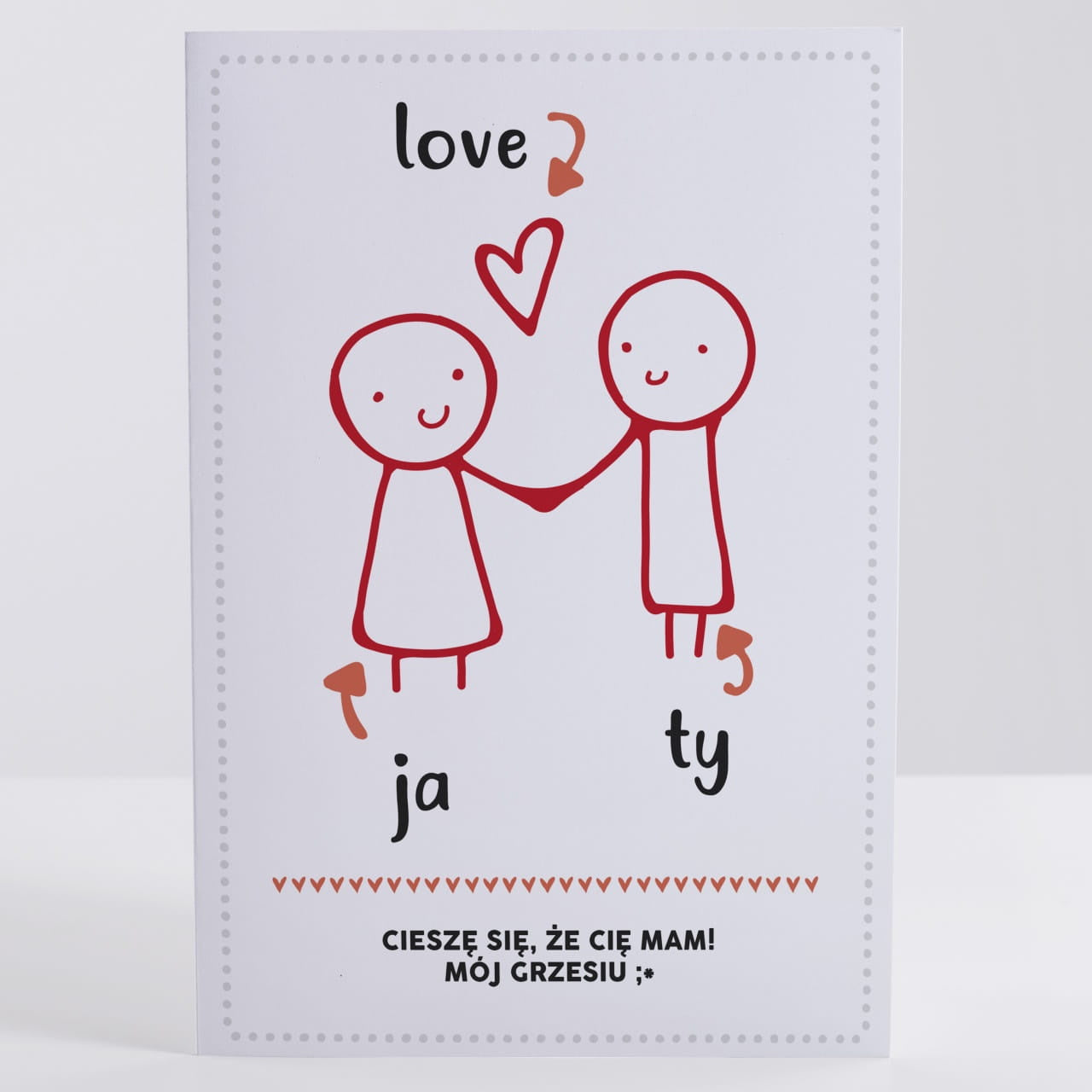 Kartka dla ukochanej - Rysunkowa Para