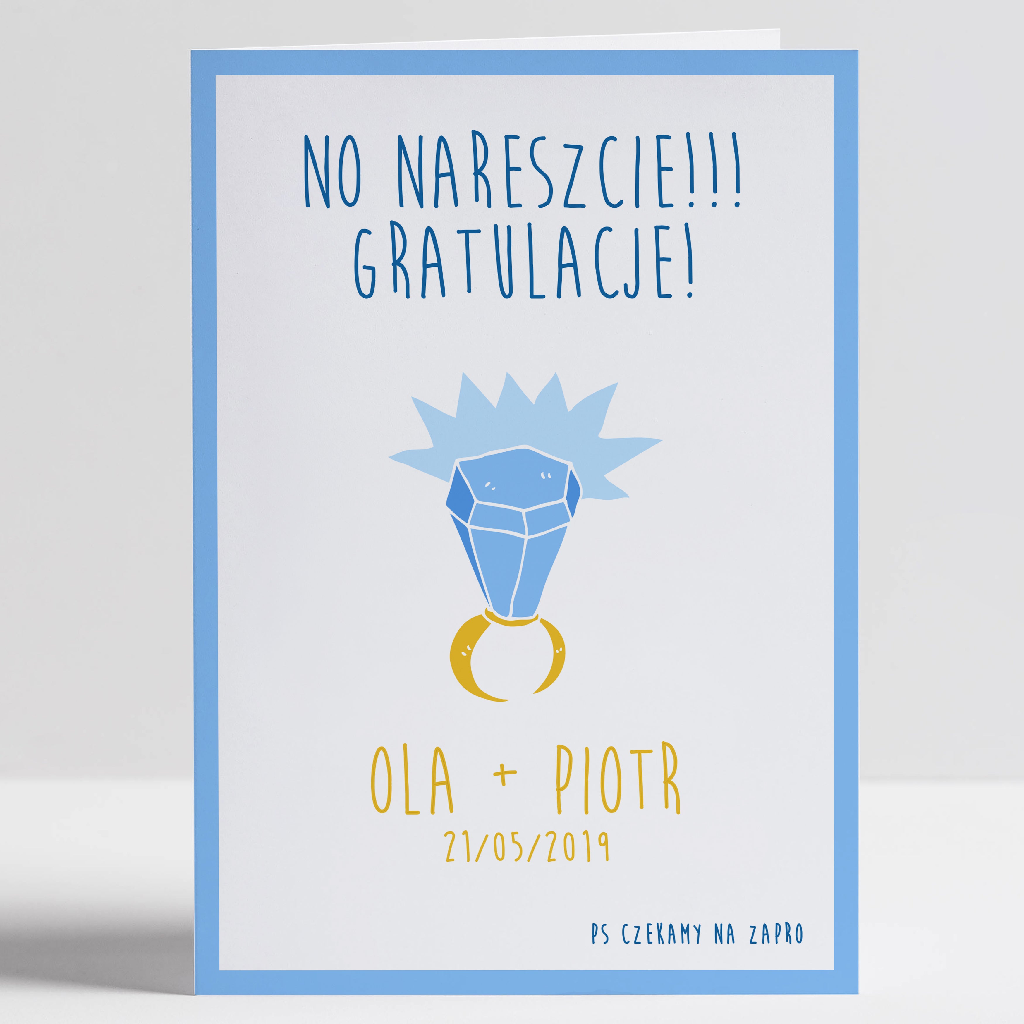 Kartka A4 z okazji zaręczyn - prezent dla narzeczonych