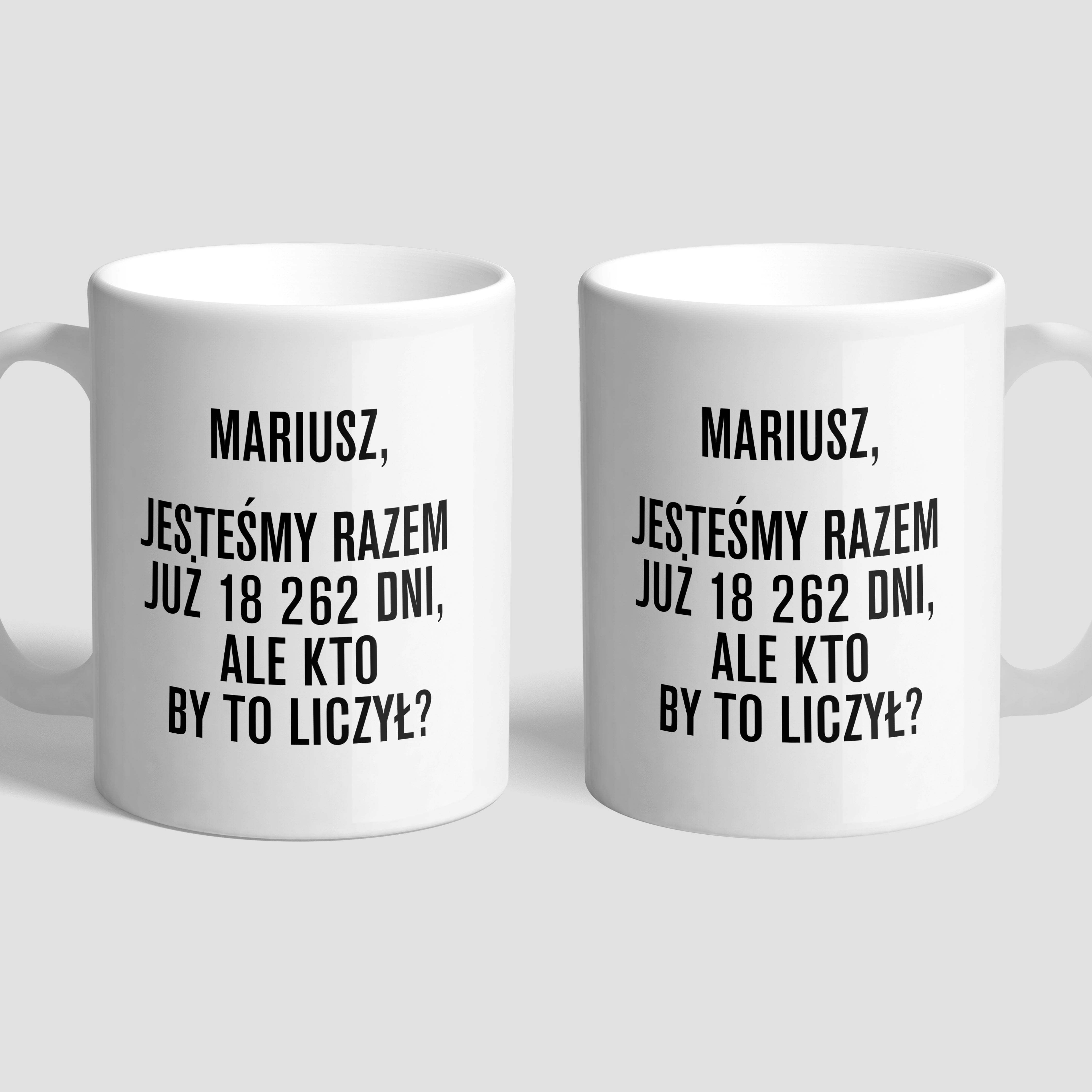 Zabawny kubek z nadrukiem - prezent na rocznicę związku