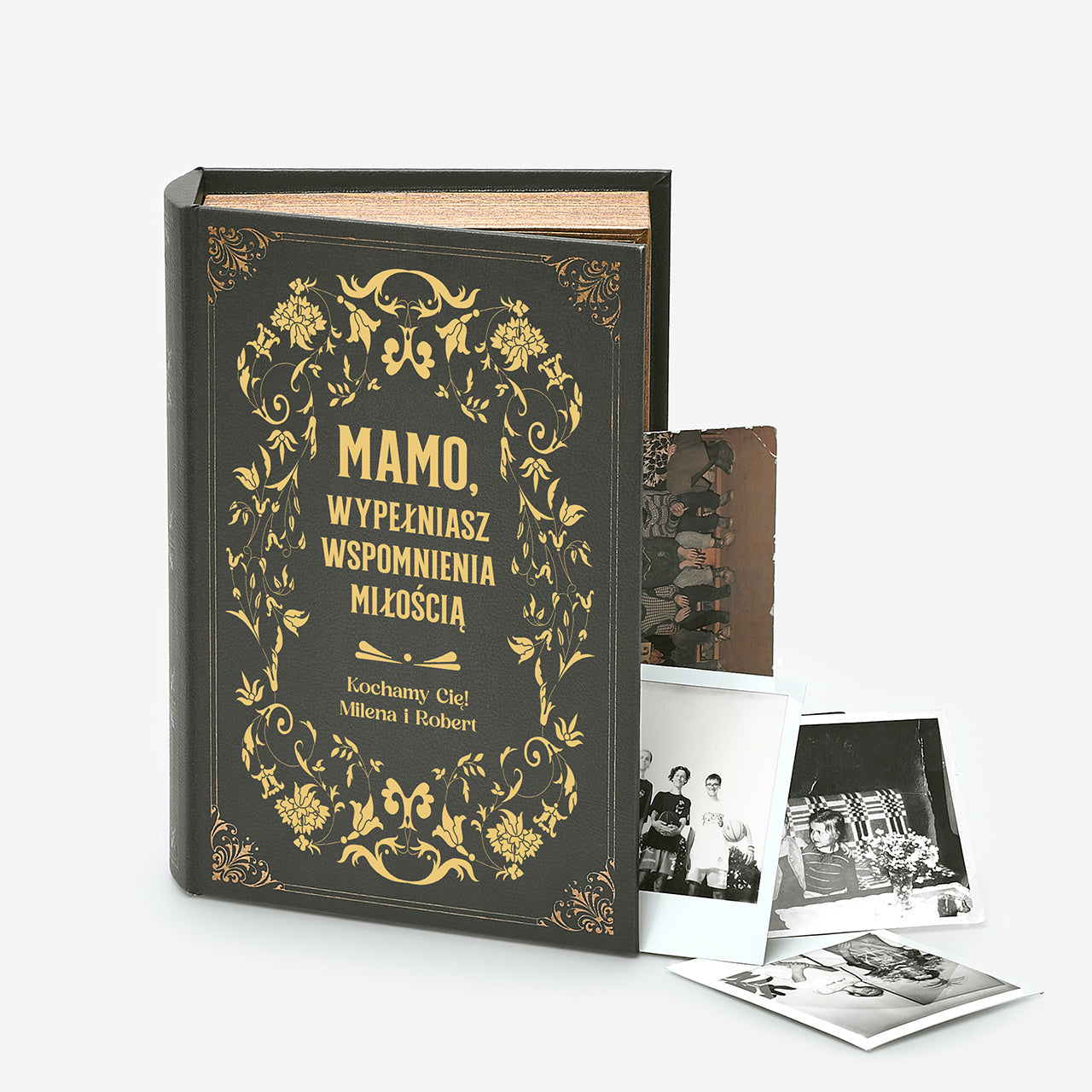 Eleganckie pudełko na zdjęcia - prezent z okazji Dnia Mamy prezent dla mamy na Dzień Mamy