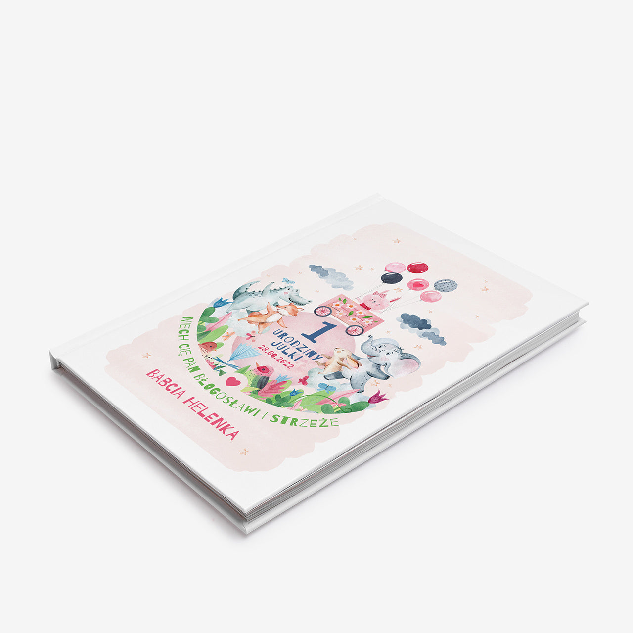 Personalizowana biblia na roczek dla dziewczynki