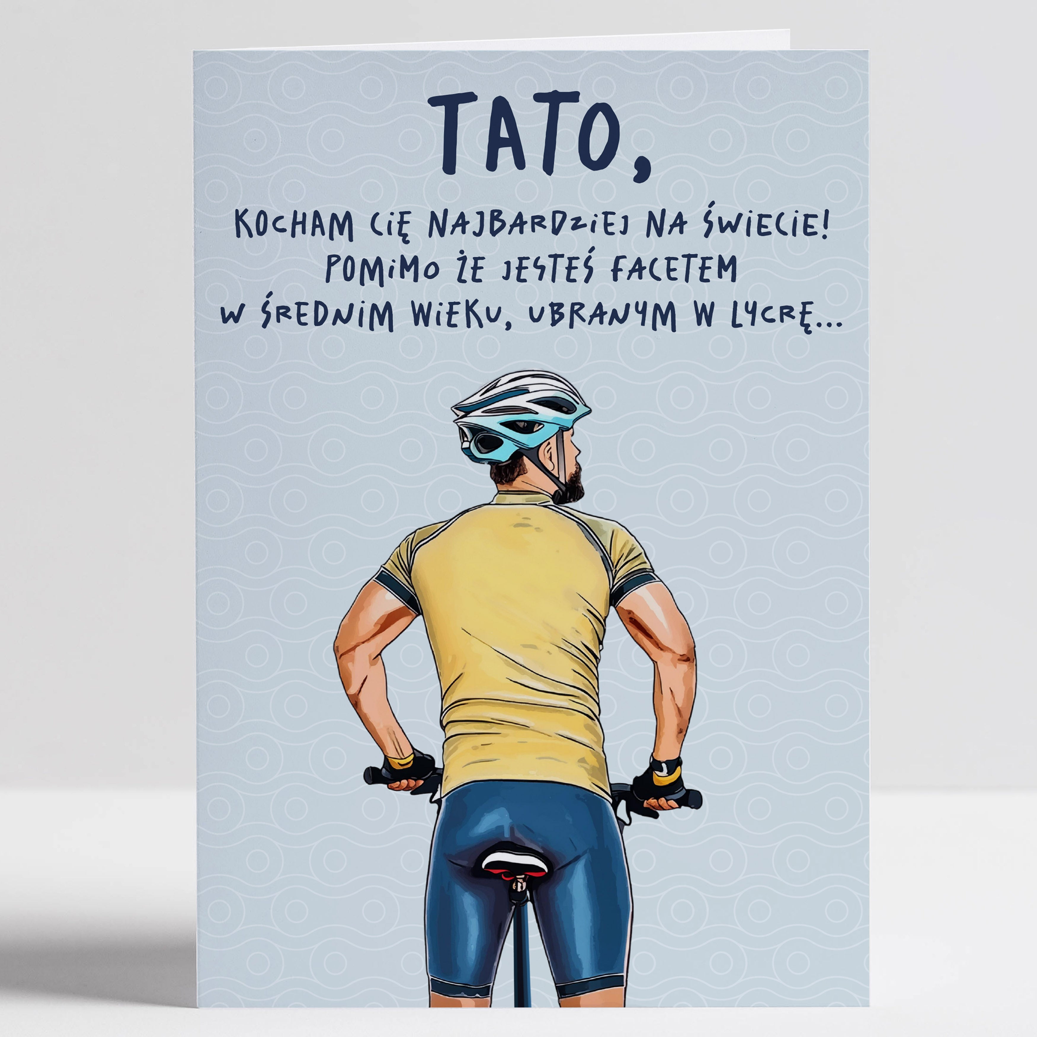 Kartka na Dzień Ojca - Tata Rowerzysta