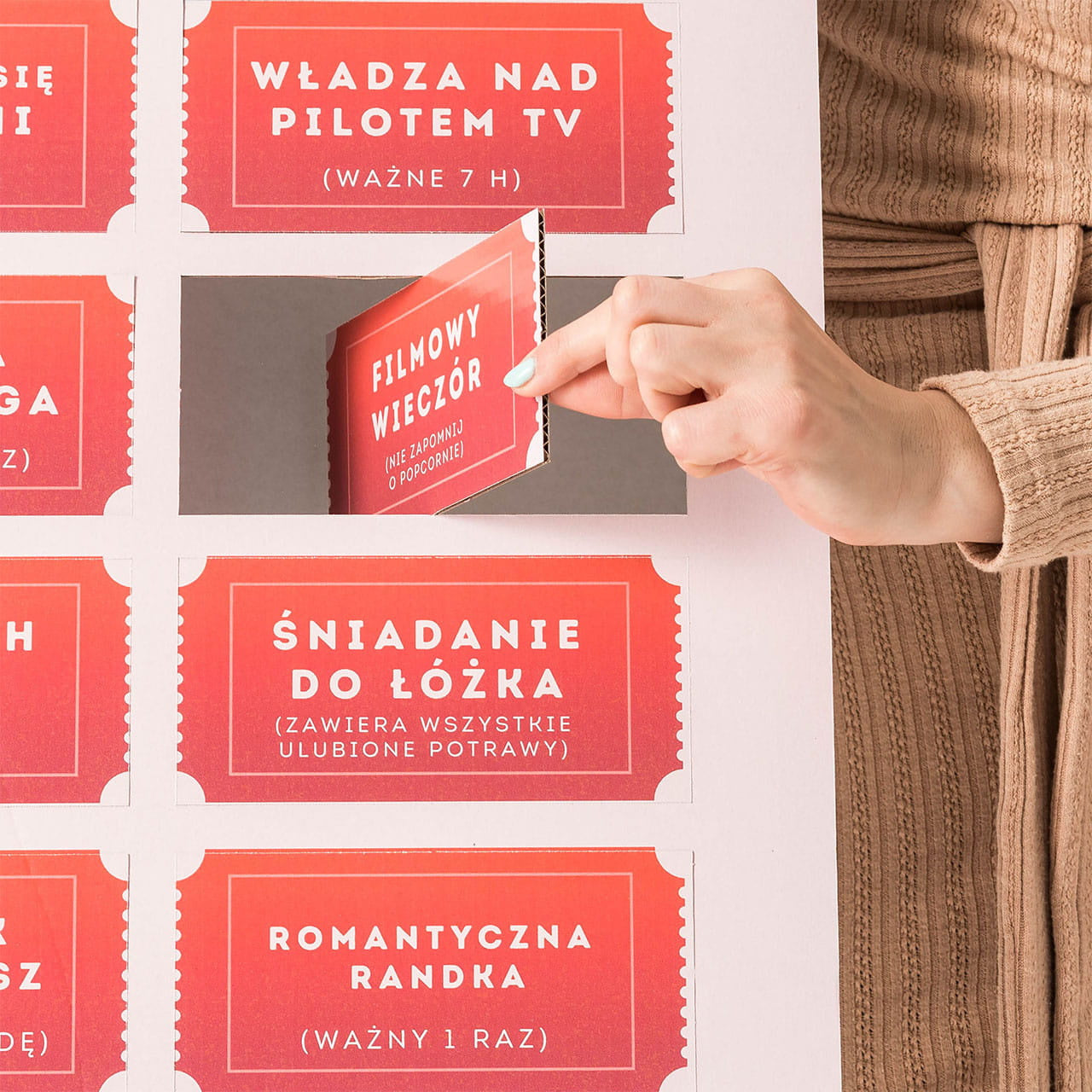 Personalizowana kartka dla męża - kupony na Walentynki kartka walentynkowa upominek dla chłopaka