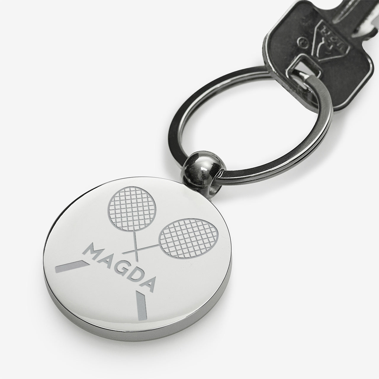Personalizowany brelok badminton prezent dla miłośnika badmintona brelok sportowy