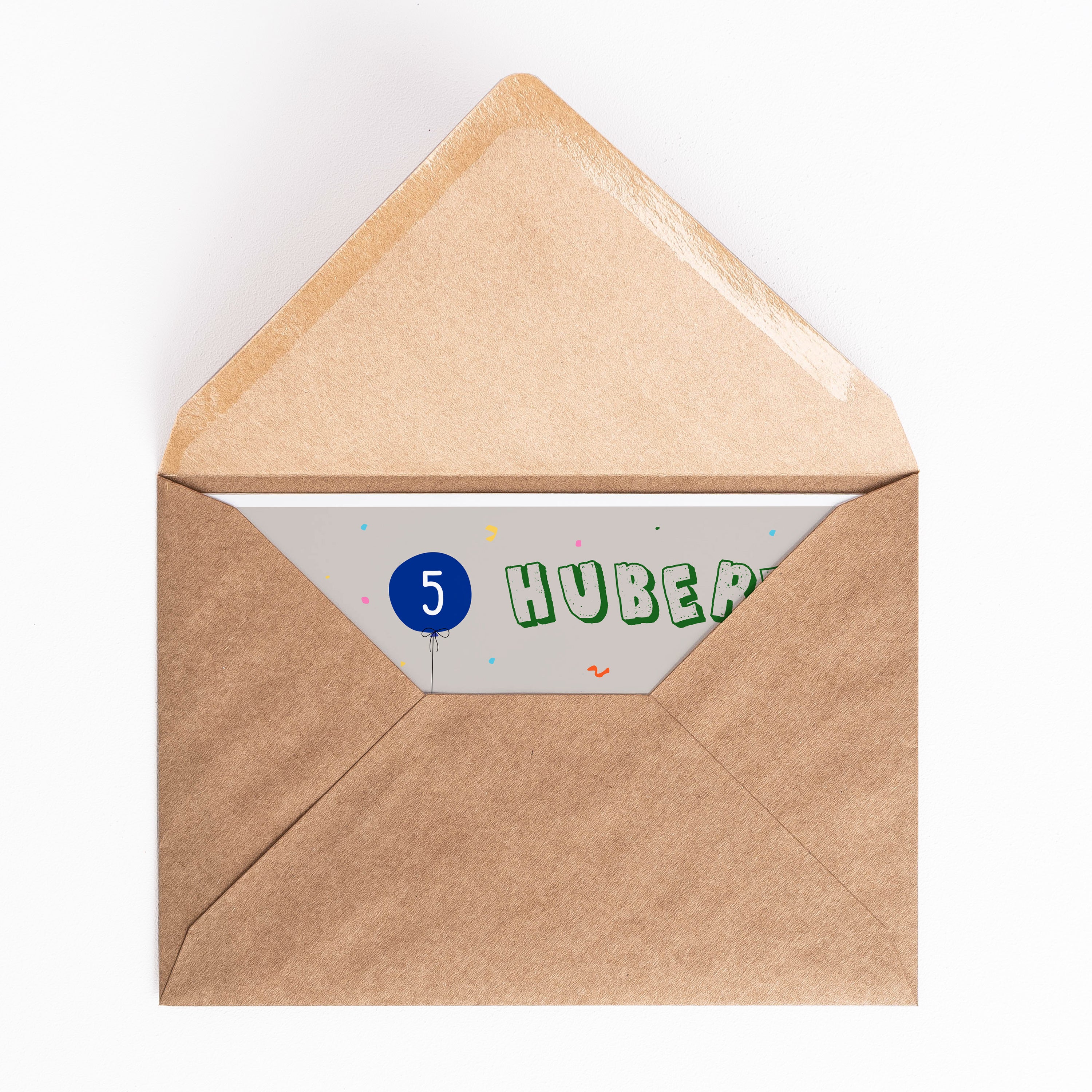 Kartka urodzinowa dla dziecka - personalizowana prezent dla dziecka kartka z cyfrą