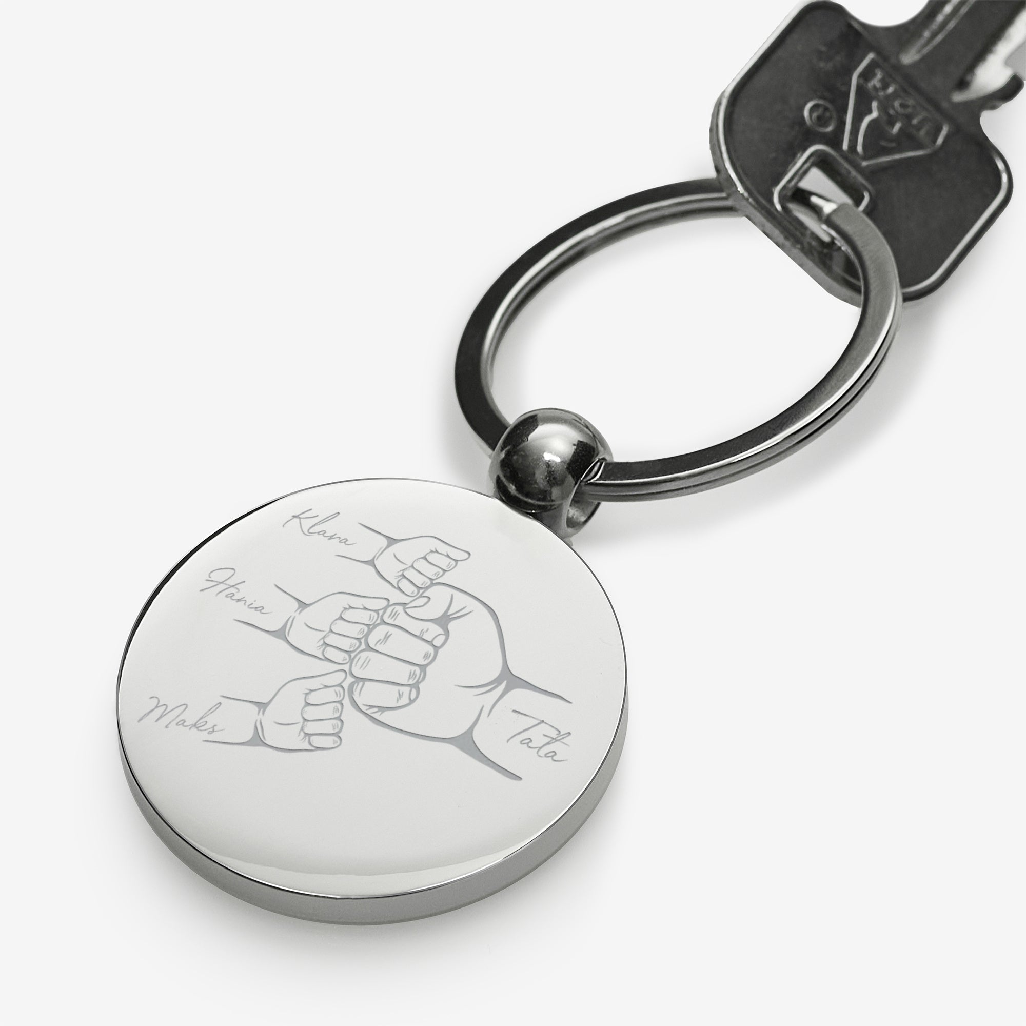 Grawerowany brelok dla taty - prezent od dzieci personalizowany brelok do kluczy brelok z nadrukiem prezent dla Taty