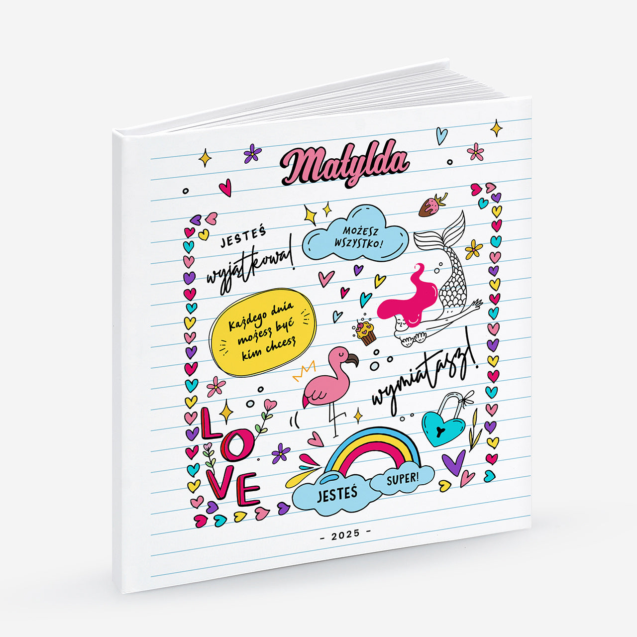 Szkicownik dla dziecka - upominek dla dziewczynki szkicownik personalizowany prezent dla małej artystki