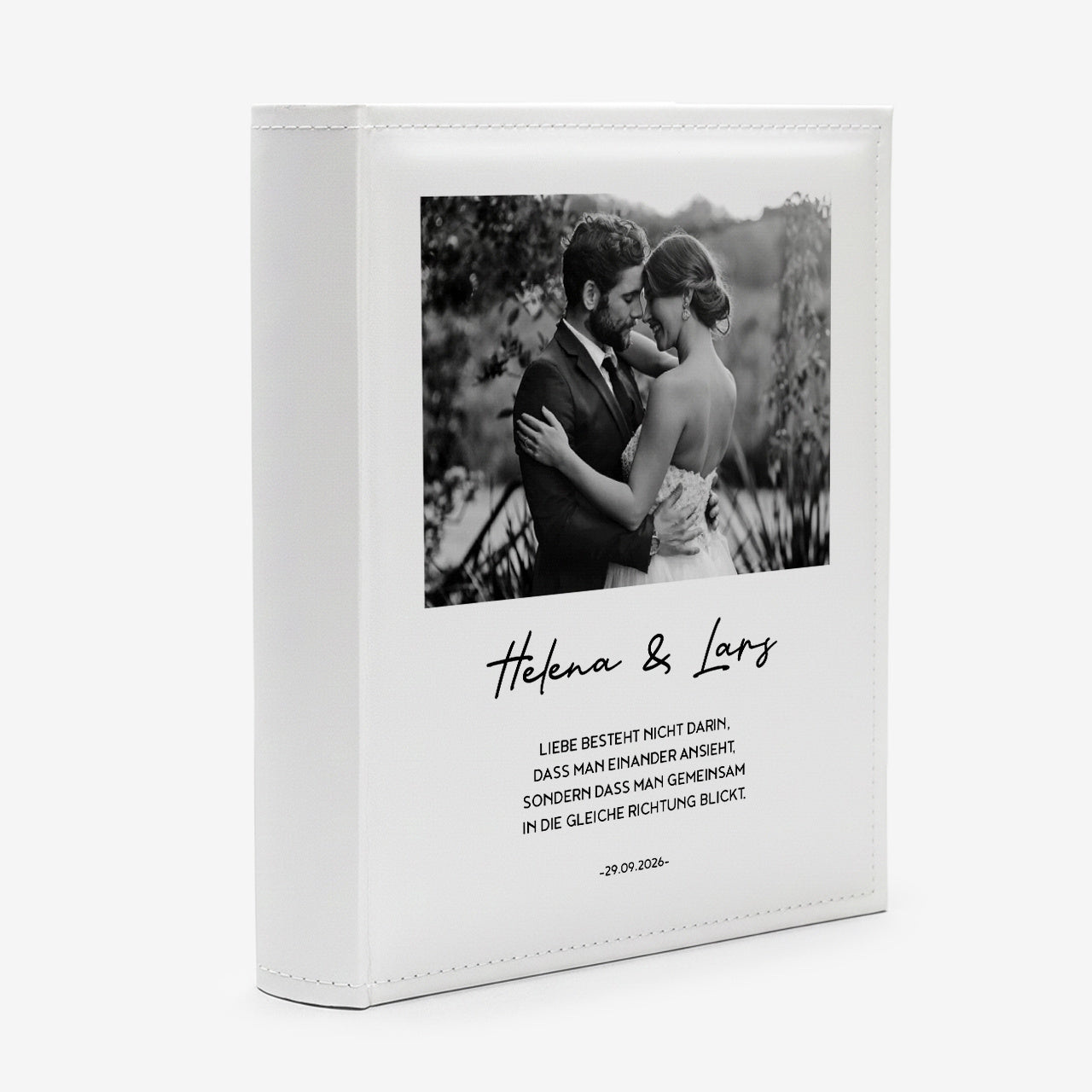 Personalisiertes HOCHZEITSALBUM für eingeklebte Fotos