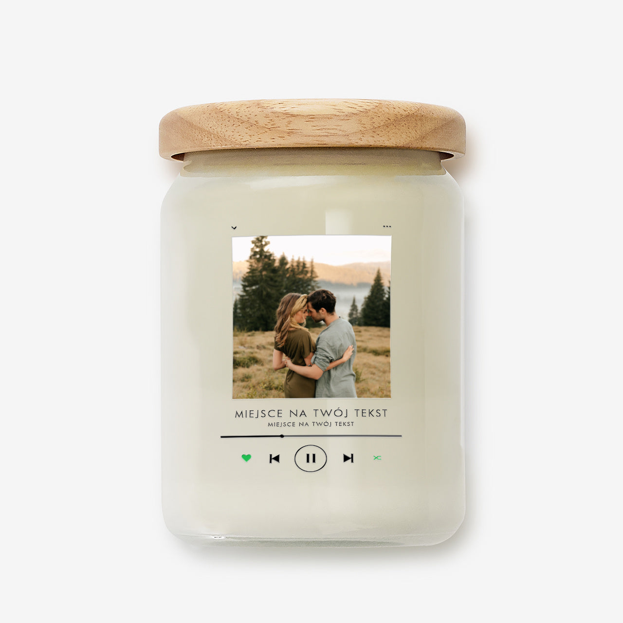 Świeca personalizowana - Nasza Piosenka - prezent walentynkowy prezent na walentynki świeca zapachowe na prezent