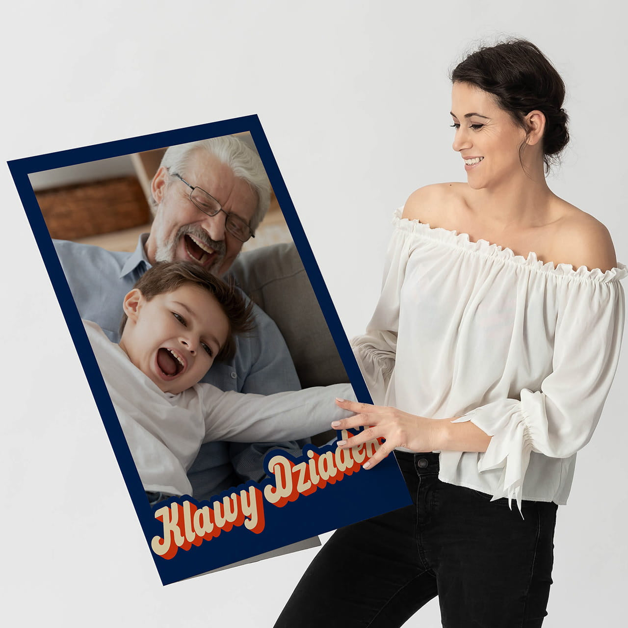 Kartka ze zdjęciem na Dzień Dziadka - kartka XXL