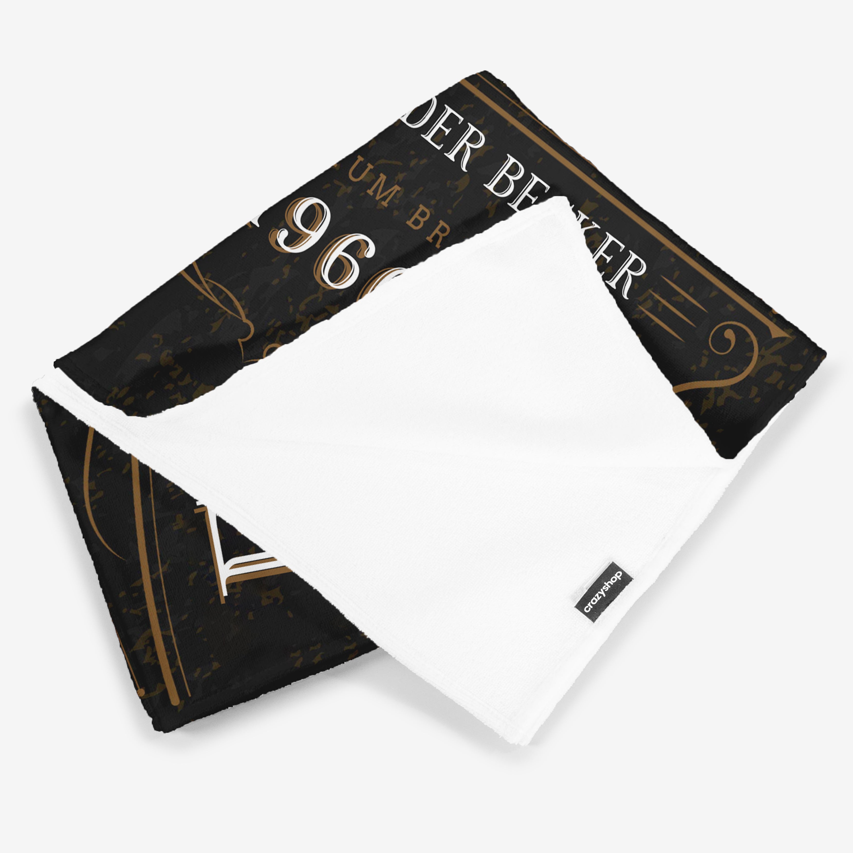 Handtuch mit originellem Aufdruck