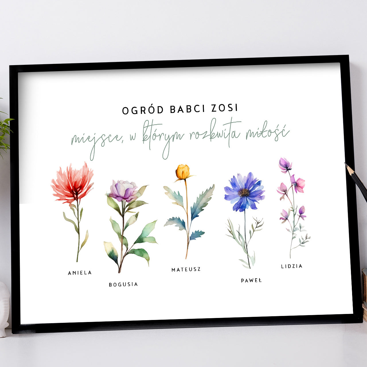 Plakat na Dzień Babci - ogród
