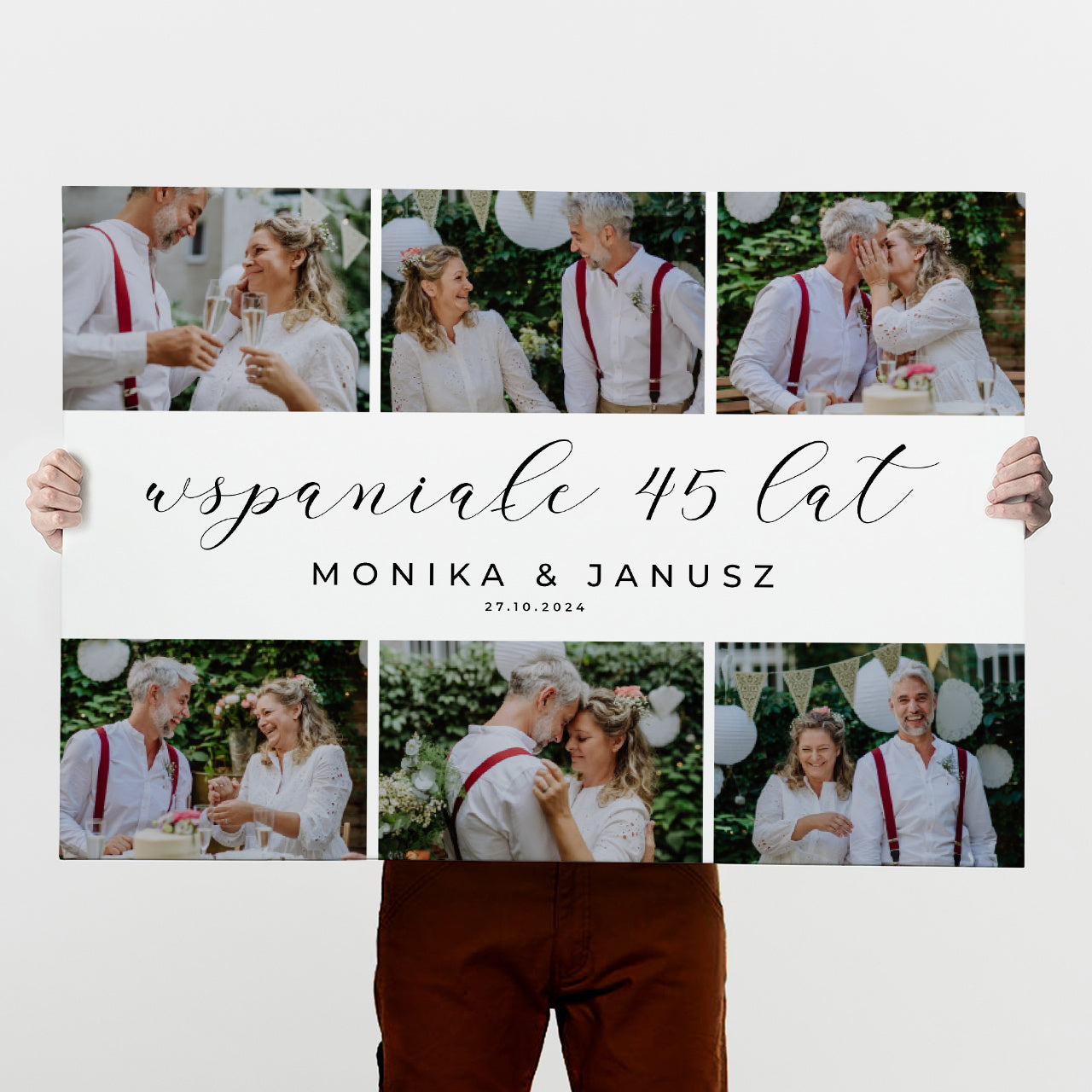 Obraz ze zdjęciami na płótnie Rocznica Ślubu 50x70