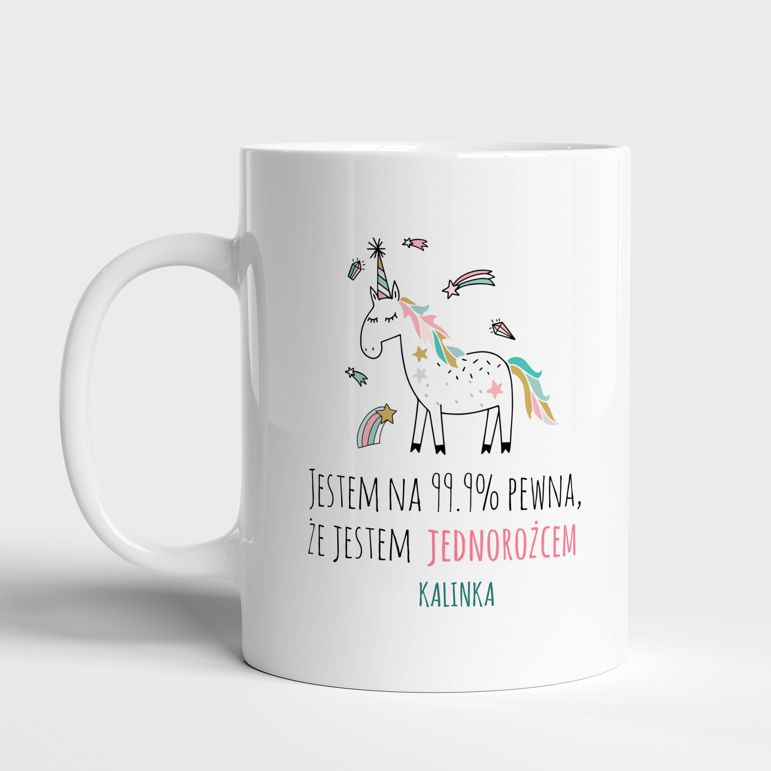 Personalizowany kubek dla dziewczynki - kubek z jednorożcem kubek z nadrukiem prezent dla dziewczynki