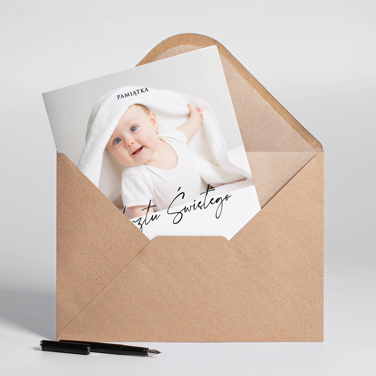 Personalizowana kartka na chrzest - pamiątka na chrzest święty