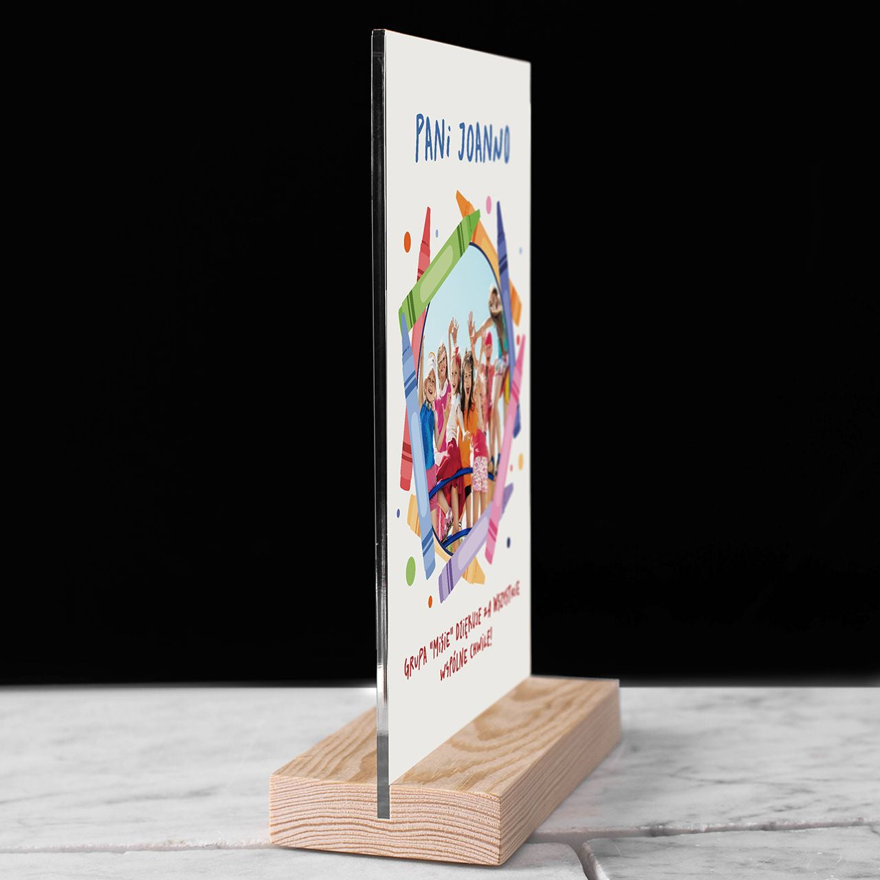 Statuetka ze zdjęciem - prezent na podziękowanie dla nauczycielki przedszkola prezent dla przedszkolanki