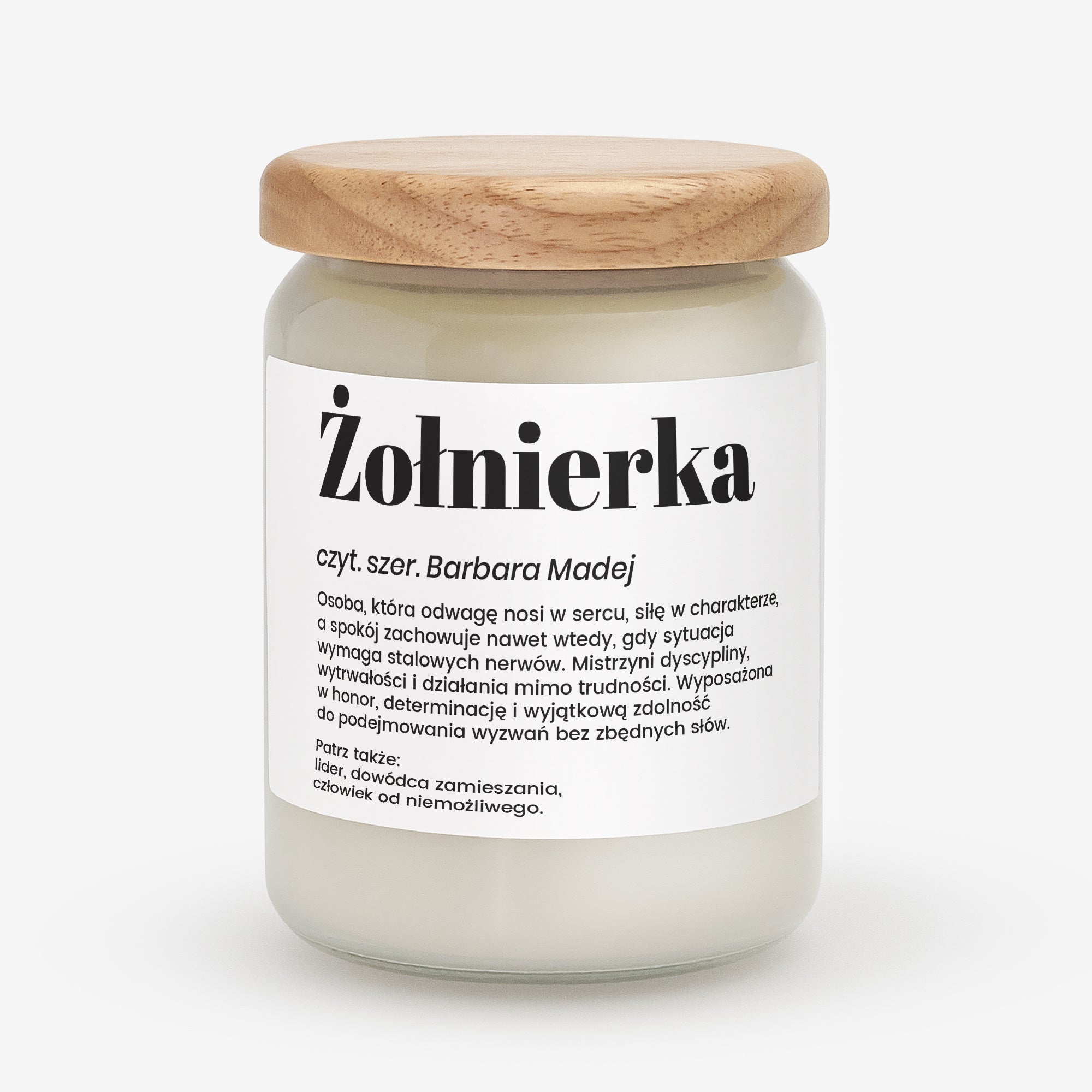 Personalizowana świeca dla żołnierki