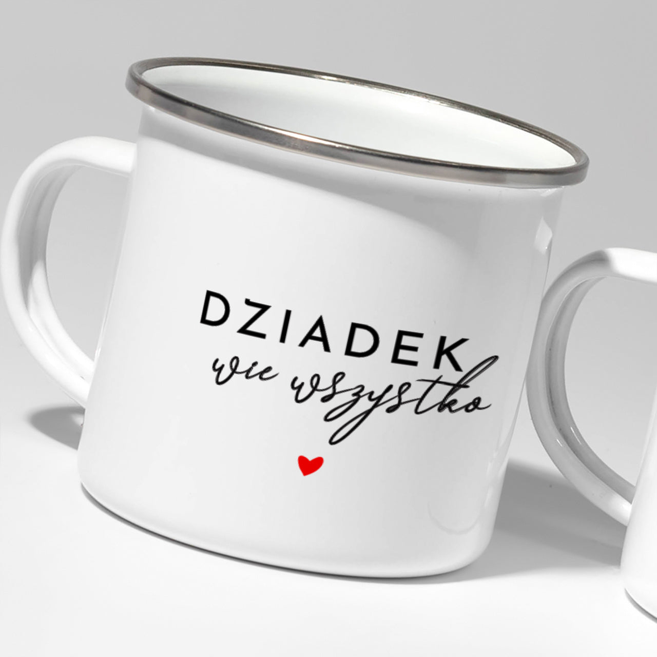 Emaliowane kubki dla Babci i Dziadka kubki na Dzień Babci i Dziadka prezent dla babci i dziadka