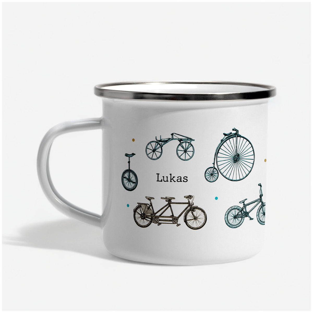 Emaillebecher - Geschenk für Fahrradliebhaber