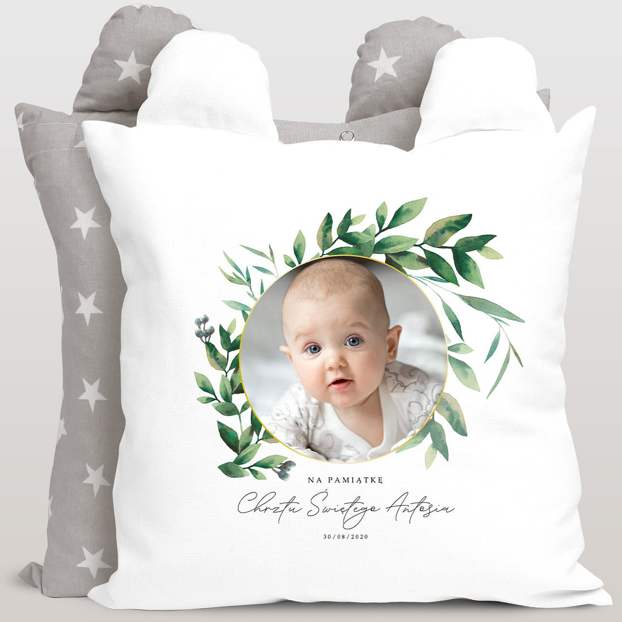Poduszka na Chrzest ze zdjęciem poduszka personalizowana upominek na chrzciny