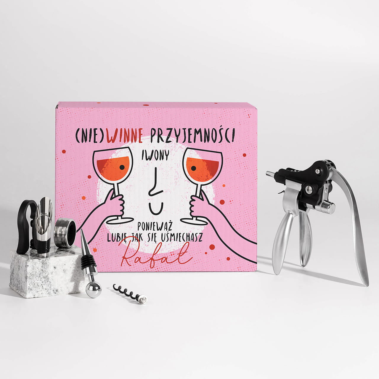 Personalizowany zestaw do wina dla ukochanej