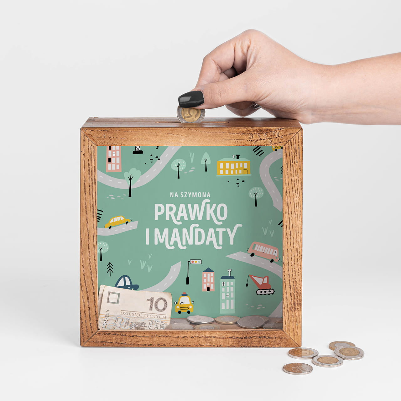 Skarbonka na prawo jazdy - prezent na 18 urodziny skarbonka na 18 urodziny prezent na 18