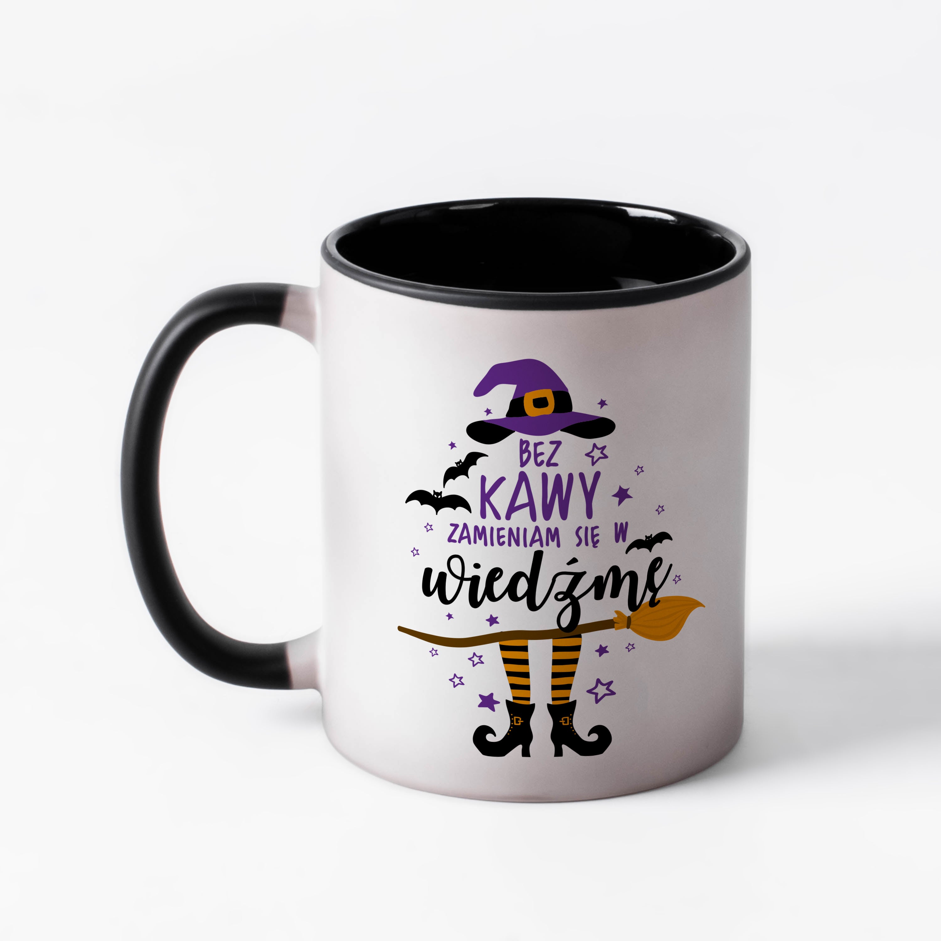 Magiczny kubek halloweenowy śmieszny prezent dla przyjaciółki kubek na Halloween kubek dla przyjaciółki 