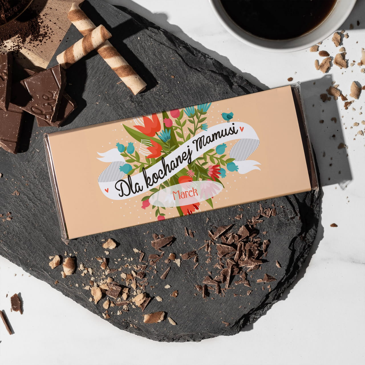 Personalizowana czekolada na dzień matki czekolada na dzień matki prezent dla mamy słodki prezent