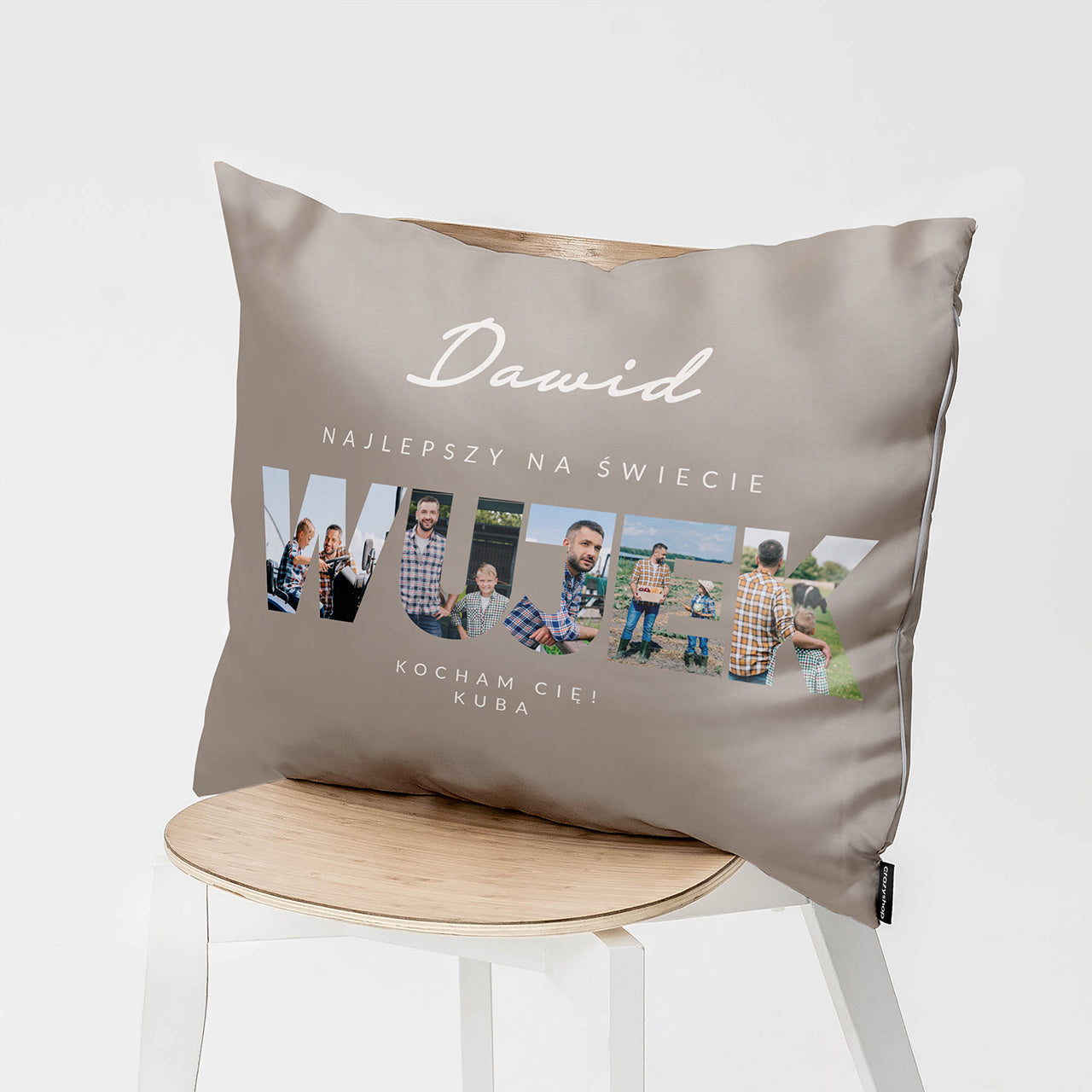 Poduszka personalizowana dla wujka  poduszka ze zdjęciem prezent dla wujka na urodziny personalizowana poduszka