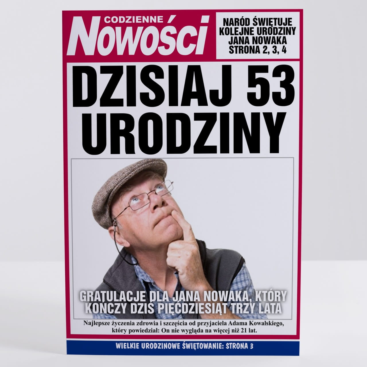 Personalizowana kartka ze zdjęciem na urodziny kartka urodzinowa ze zdjęciem prezent urodzinowy